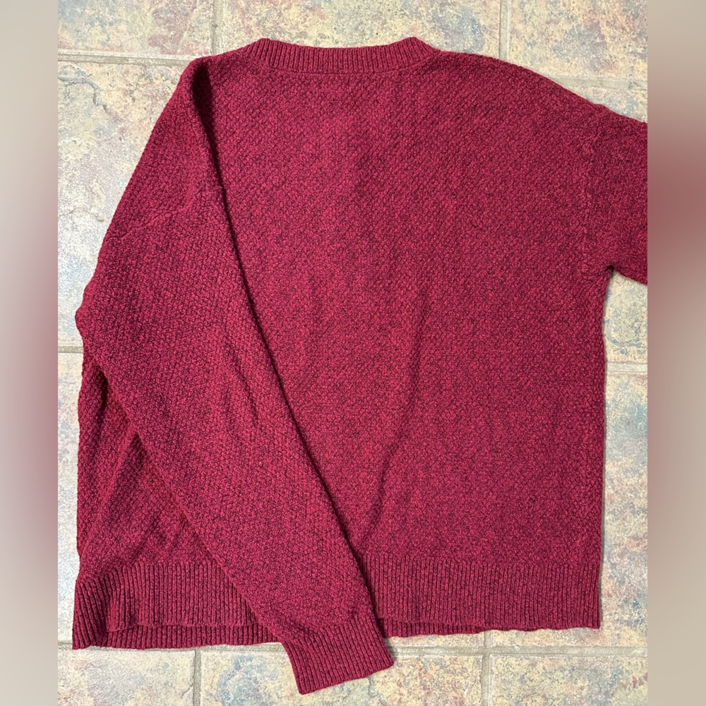maroon Stars Above long sleeve women’s sweater - Picture 6 of 6